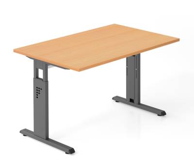 Schreibtisch Offenbach 120 cm Grafit Buche